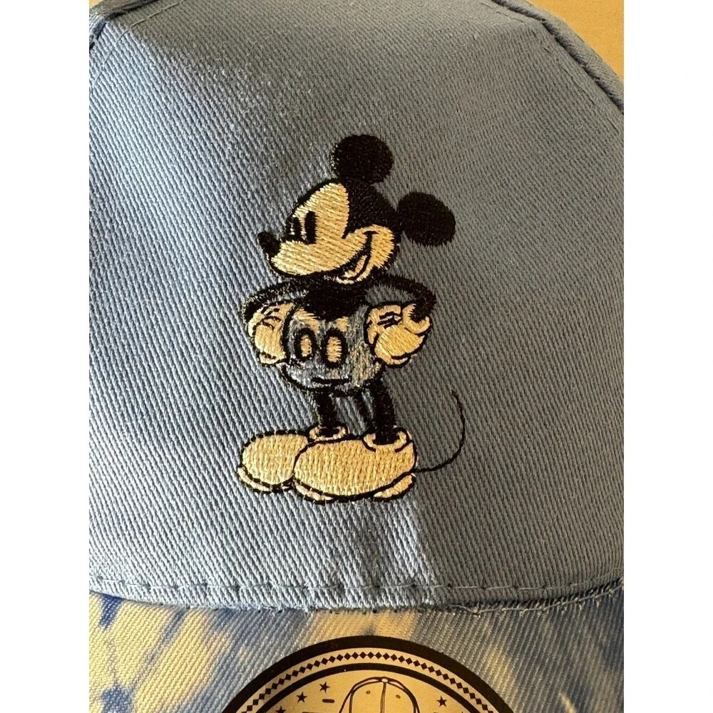 Genuine Snapback Mickey Mouse Blue tie dye Unisex Kids Hat adjustable NWT